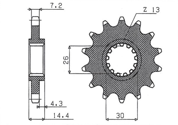 SUNSTAR ZĘBATKA PRZEDNIA 2047 15 HONDA CB 750F2 '92-'00 (JTF1332.15) (ŁAŃC. 525) (204715JT) (1)