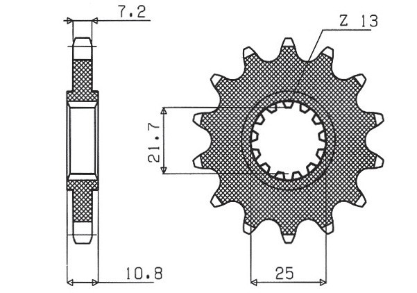 SUNSTAR ZĘBATKA PRZEDNIA 2142 17 YAMAHA TDM 850 '96-'00 (JTF1586.17) (ŁAŃC. 525) (214217JT) (1)