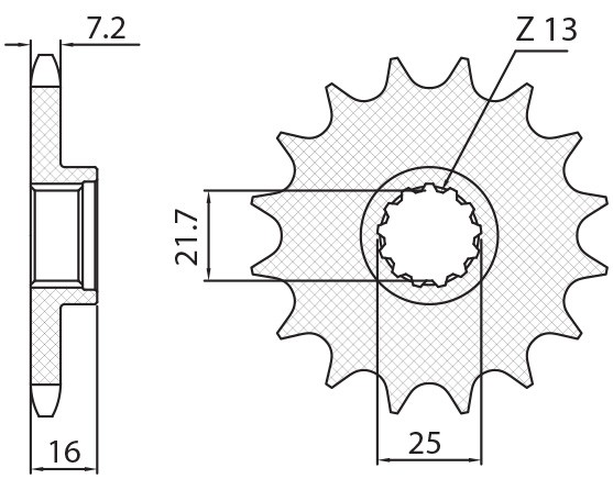 SUNSTAR ZĘBATKA PRZEDNIA 2093 15 KAWASAKI ZX6R '98-'02 (JTF1535.15) (ŁAŃC. 525) (209315JT) (1)