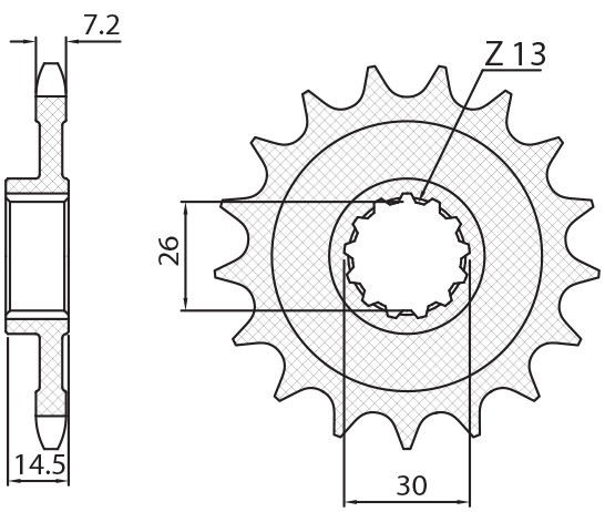 SUNSTAR ZĘBATKA PRZEDNIA 2198 17 BMW S1000RR '09-'15, S 1000R '13-'22, S 1000XR '14-'22, HP4 '13-'15 (JTF404.17) (ŁAŃC. 525) (219817JT) (1)