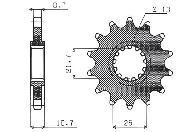 SUNSTAR ZĘBATKA PRZEDNIA 580 15 YAMAHA FZ6 '04-'09, R6, FZ750 (JTF580.15) (ŁAŃC. 530) (58015JT) (1)