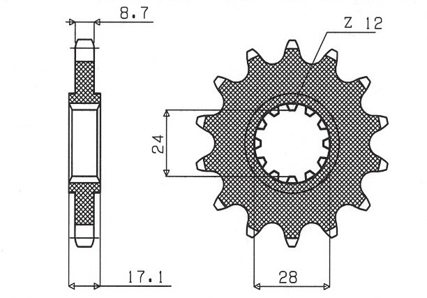 SUNSTAR ZĘBATKA PRZEDNIA 295 15 HONDA CBR 600F '87-'98 (JTF295.15) (ŁAŃC. 530) (29515JT) (1)