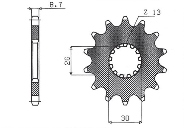 SUNSTAR ZĘBATKA PRZEDNIA 2090 17 TRIUMPH DAYTONA 955/SPRINT ST/SPRINT GT (JTF1180.17) (ŁAŃC. 530) (209017JT) (1)