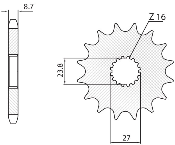 SUNSTAR ZĘBATKA PRZEDNIA 2190 18 SUZUKI GSXR 1300 '09-'13 (JTF423.18) (ŁAŃC. 530) (219018JT) (1)