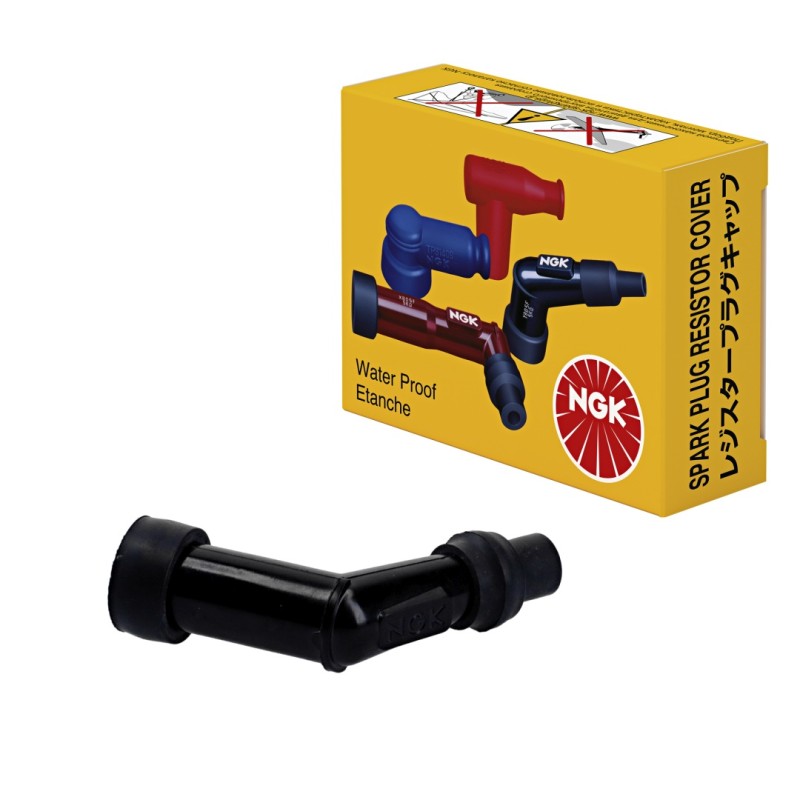 NGK FAJKA NA ŚWIECE EBONITOWA KĄTOWA(120) (NR 8052) KOLOR CZARNY, HONDA,KYMCO,SUZUKI (1)