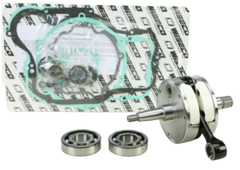 WISECO WAŁ KORBOWY KAWASAKI KX 250 '02-'04 (Z ŁOŻYSKAMI I USZCZELNIACZAMI NA WAŁ ORAZ KOMPLETEM USZCZELEK NA DÓŁ SILNIKA) (HR4017) (1)