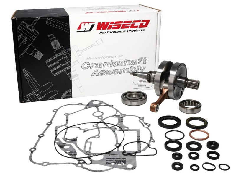 WISECO WAŁ KORBOWY KTM SX 85 `03-'12 (Z ŁOŻYSKAMI I USZCZELNIACZAMI NA WAŁ ORAZ KOMPLETEM USZCZELEK NA DÓŁ SILNIKA) (1)