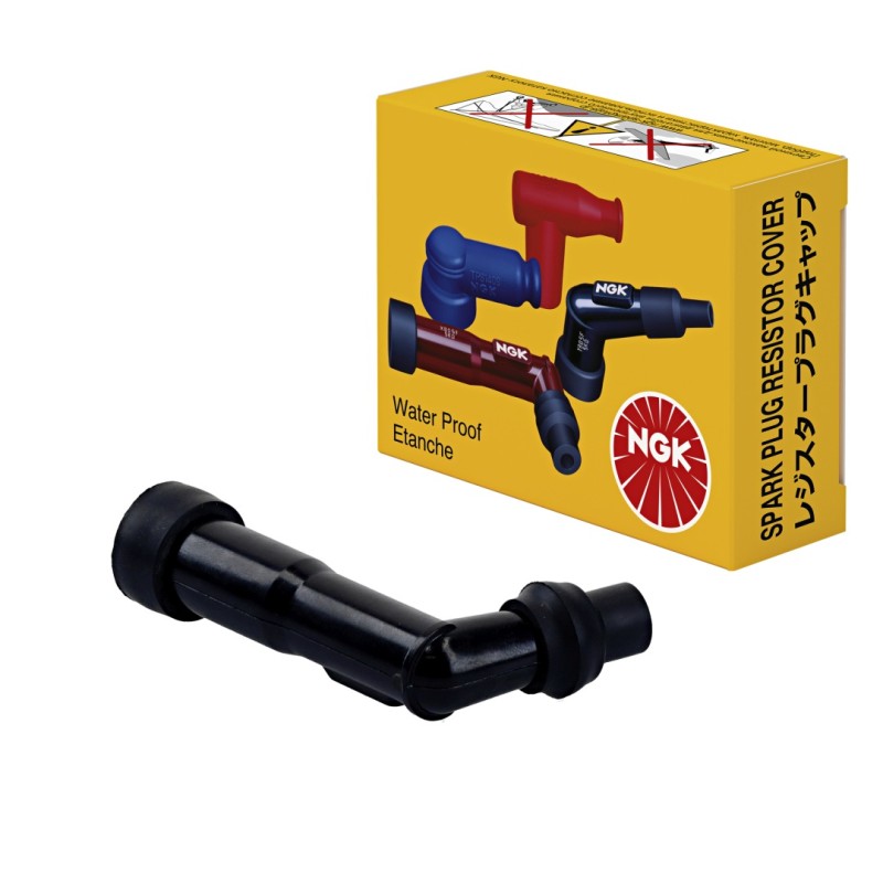 NGK FAJKA NA ŚWIECE EBONITOWA KĄTOWA (102) KOLOR CZARNY (NR 8062) KAWASAKI GPZ 1100 HORIZONT, SUZUKI GS 750/850/1000,YAMAHA XJ 650/900, XS 650/750/850/1100/XV1100 '95-'99 (1)