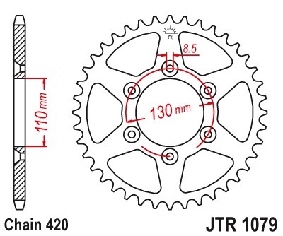 JT ZĘBATKA TYLNA CPI 50SM '06-12 (JTR1079.53)* (ŁAŃC. 520) (1)