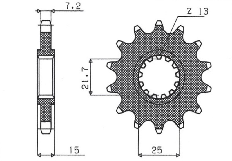 SUNSTAR ZĘBATKA PRZEDNIA 2082 14 KAWASAKI ZX 6R '95-'97 (JTF1182.15) (208214JT) (1)