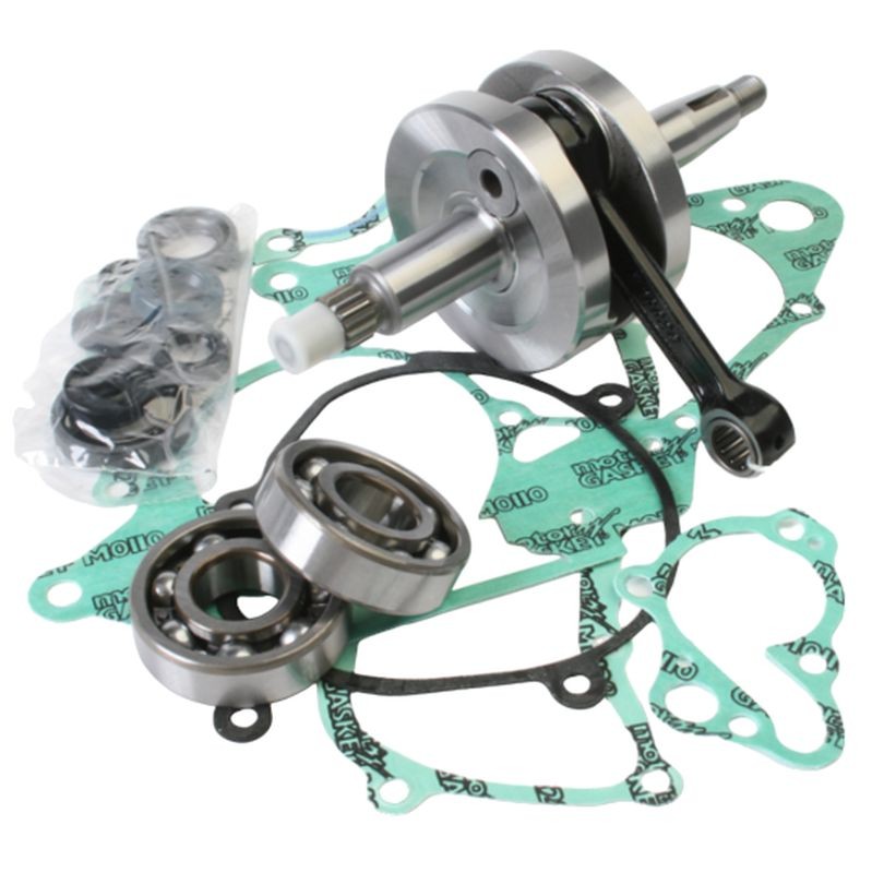 WISECO WAŁ KORBOWY HONDA CR 80 '86-02, CR85 '03-04 (Z ŁOŻYSKAMI I USZCZELNIACZAMI NA WAŁ ORAZ KOMPLETEM USZCZELEK NA DÓŁ SILNIKA) (HR 4012) (1)