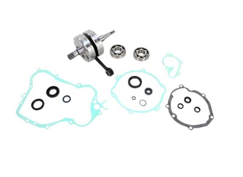 WISECO WAŁ KORBOWY KAWASAKI KX 85/100 '14-19 (Z ŁOŻYSKAMI I USZCZELNIACZAMI NA WAŁ ORAZ KOMPLETEM USZCZELEK NA DÓŁ SILNIKA) (HR 4419) (1)