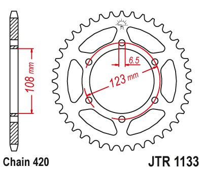 JT ZĘBATKA TYLNA 4412 59 APRILIA SX 50 -18-19 (441259JT) (ŁAŃC.420) (1)
