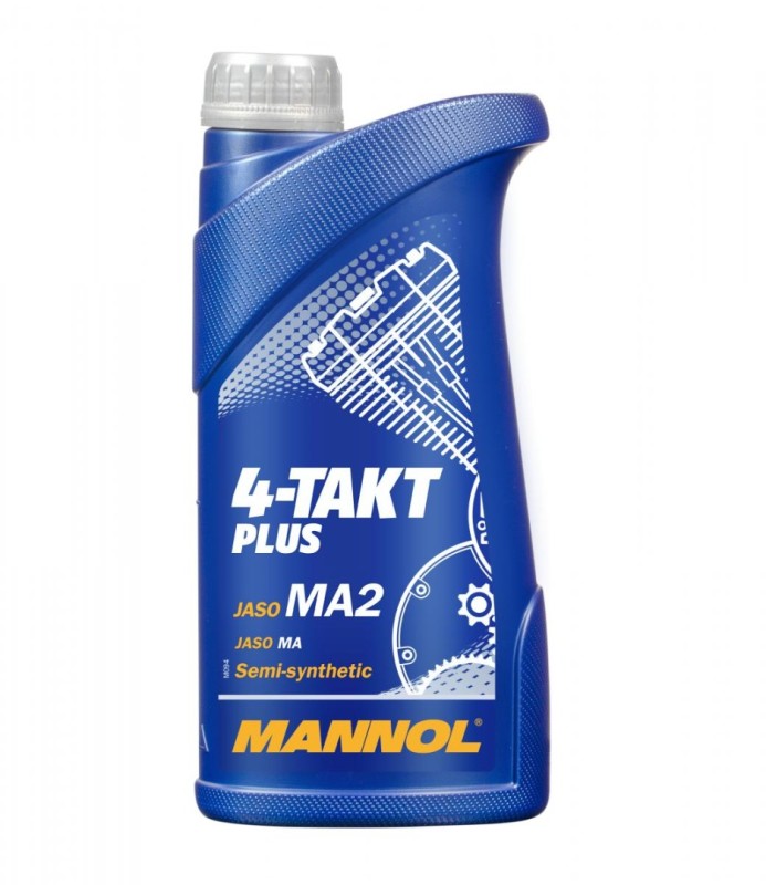 MANNOL OLEJ SILNIKOWY 4T PLUS 10W40 1L (API SL, JASO MA/MA2) SEMISYNTETYK (7202) (20) (960) (1)