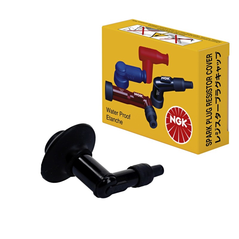 NGK FAJKA NA ŚWIECE (NR 8346) KĄTOWA (90) KOLOR CZARNY Z OSŁONKĄ GUMOWĄ OTWORU ŚWIECY (1)
