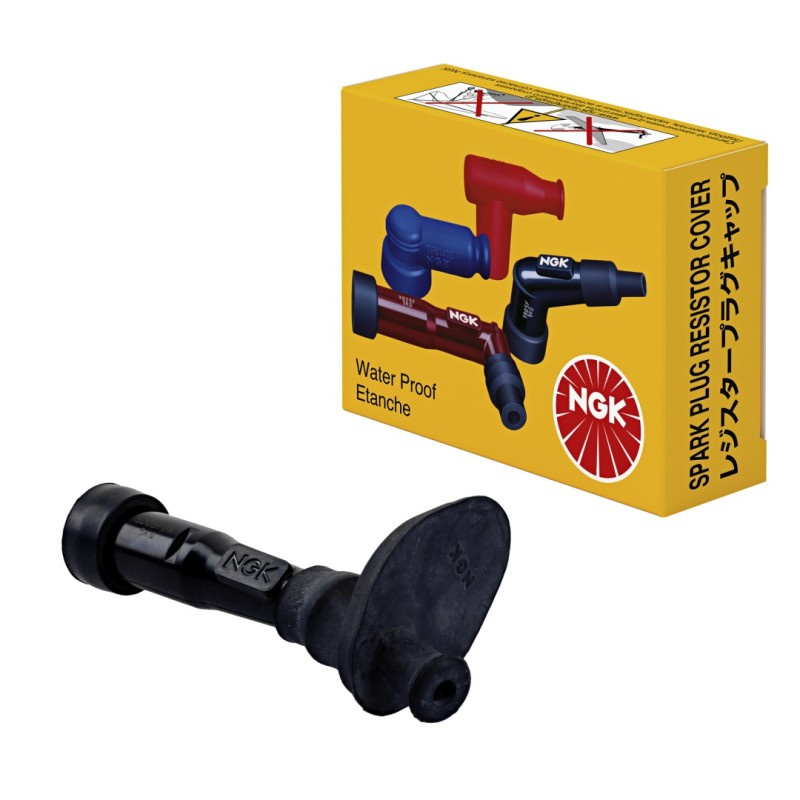 NGK FAJKA NA ŚWIECE (NR 8683) PROSTA, KOLOR CZARNY Z TULEJĄ GUMOWĄ, HONDA VT600/750C, XL600V,XRV750, NTV650 (1)