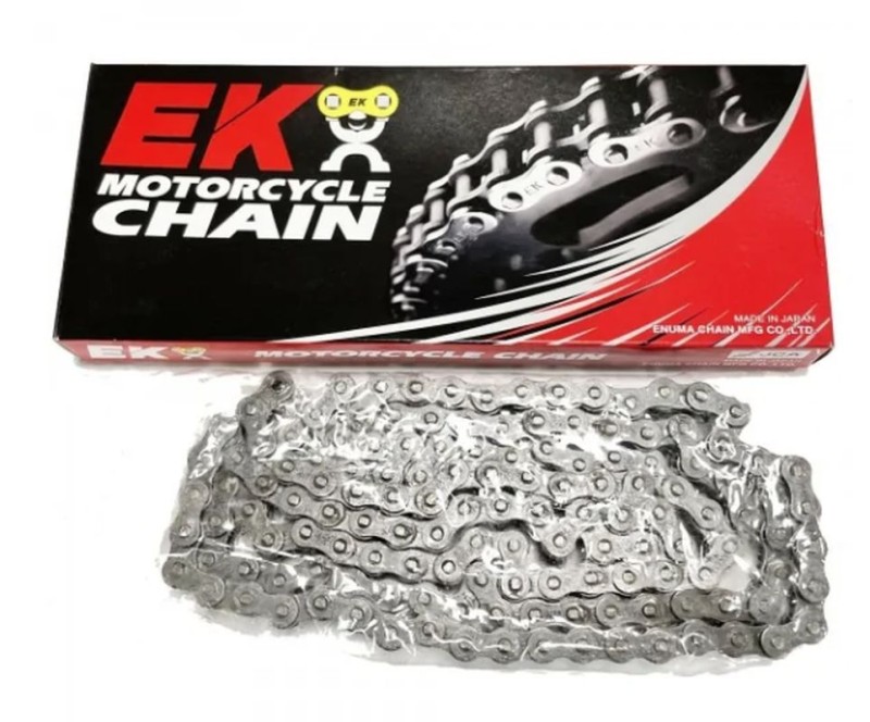 EK ŁAŃCUCH NAPĘDOWY EK428DEH 134 OGNIWA (EK428H 134) HEAVY DUTY (DO 125CCM) (21,8KN) (MADE IN JAPAN) (ZAPINKA)