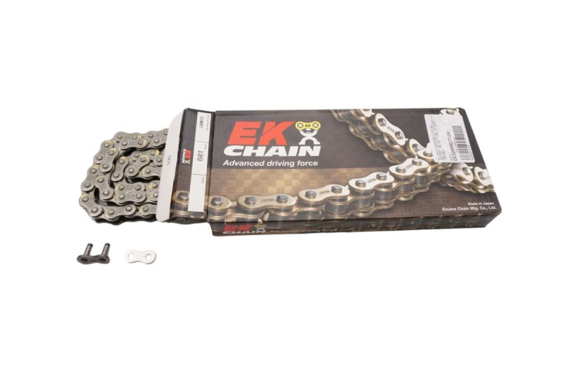 EK PROMOCJA ŁAŃCUCH NAPĘDOWY EK520MRD-7 120 BEZ O-RINGÓW, KOLOR NATURAL (MOTOCROSS DO 500 CCM) (39,7KN) (MADE IN JAPAN) (ZAPINKA) (1)