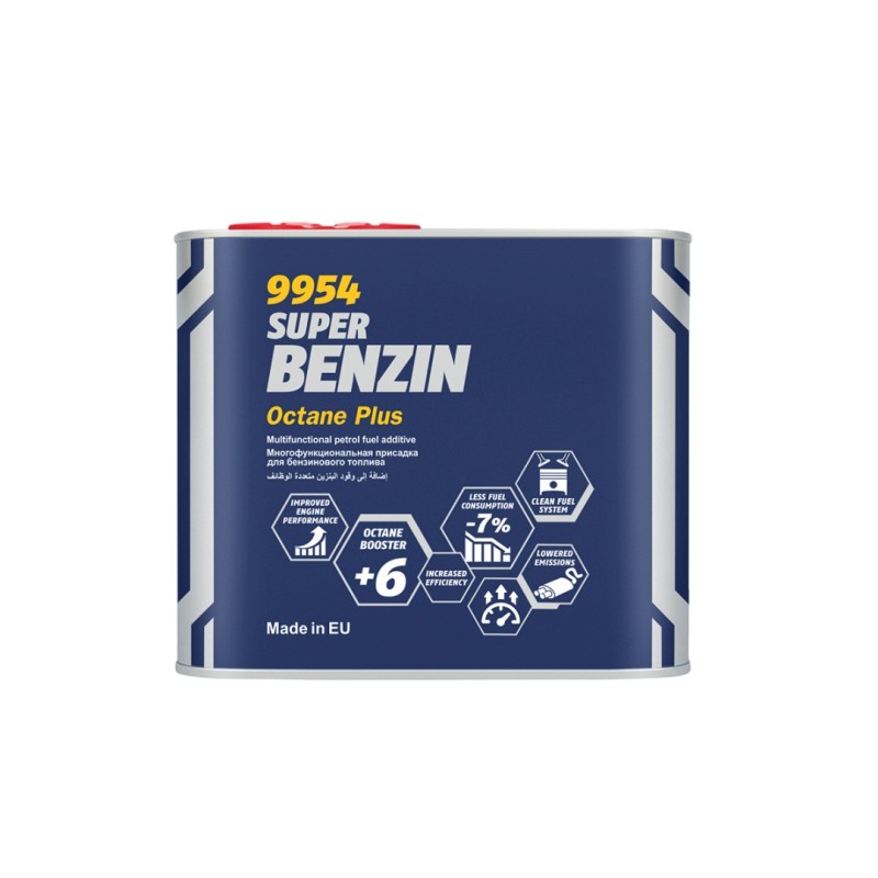 MANNOL SUPER BENZIN OCTANE PLUS 450ML - ZWIĘKSZA LICZBĘ OKTANOWĄ, CZYŚCI UKŁAD PALIWA (9954) (24) - ZASTĘPUJE MN9989 (1)