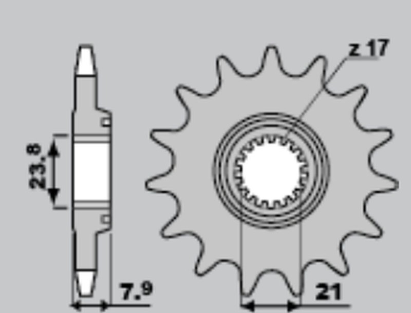 SUNSTAR ZĘBATKA PRZEDNIA 2320 13 HONDA CRF 250R '18-'23 (JTF1344.13) (ŁAŃC. 520) (232013) (1)