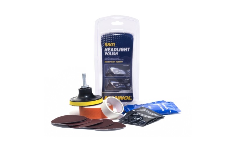 MANNOL HEADLIGHT POLISH ZESTAW POLERSKI DO REFLEKTORÓW (9801) (42) (1)