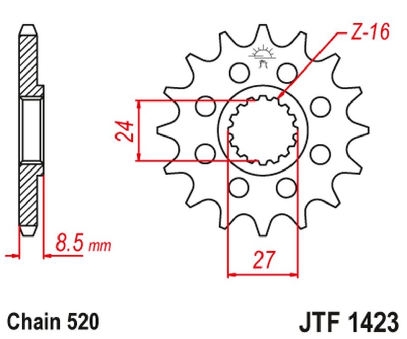 JT ZĘBATKA PRZEDNIA 2192 15 SUZUKI GSXR 1000 '09-16' (219215JT) (ŁAŃC. 520) KONWERSJA (1)