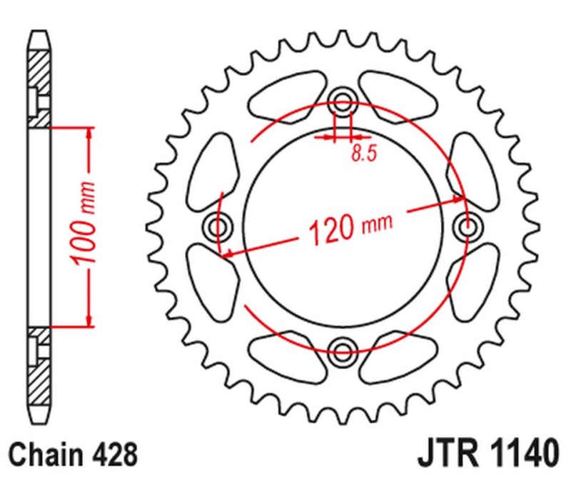JT ZĘBATKA TYLNA 4478 54 BETA 125 RR/RE '08-20' (447854JT) (ŁAŃC. 428) (1)