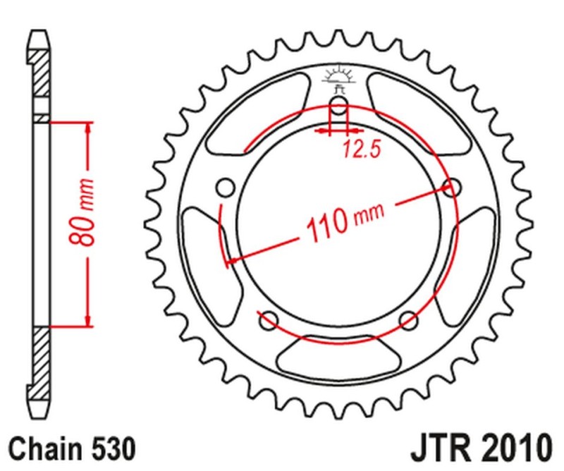 JT ZĘBATKA TYLNA 334 40 TRIUMPH 750/900/955/1000/1200 TROPHY/DAYTONA/SPRINT/TIGER/TRIDENT '91-03' (33440JT) (ŁAŃC.530) (1)
