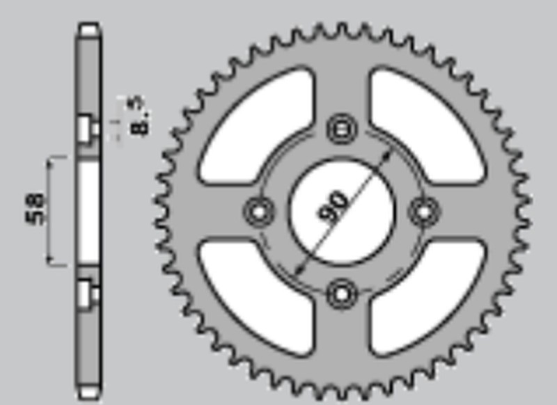 JT ZĘBATKA TYLNA 4462 36 HONDA C125 SUPER CUB '18-21' (446236JT) (ŁAŃC 420) (1)