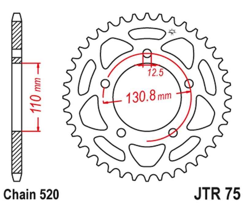 JT ZĘBATKA TYLNA 4586 42 BMW S 1000 RR '09-20' (458642JT) (ŁAŃC.520) KONWERSJA (1)