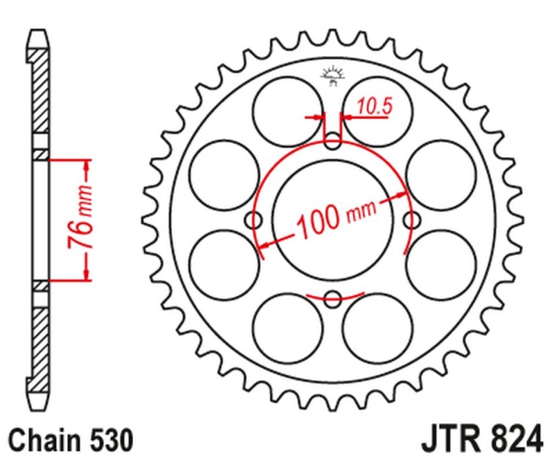 JT ZĘBATKA TYLNA 817 40 SUZUKI RG 500 GAMMA '86-89 (81740JT) (ŁAŃC. 530) (1)