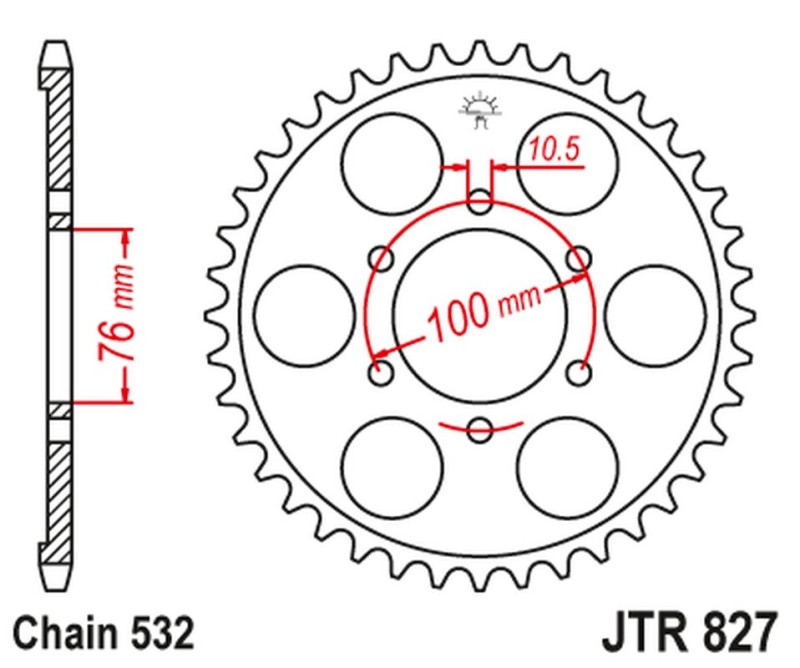 JT ZĘBATKA TYLNA 806 43 SUZUKI RF 900R '94-00 (80643JT) (ŁAŃC. 532) (1)