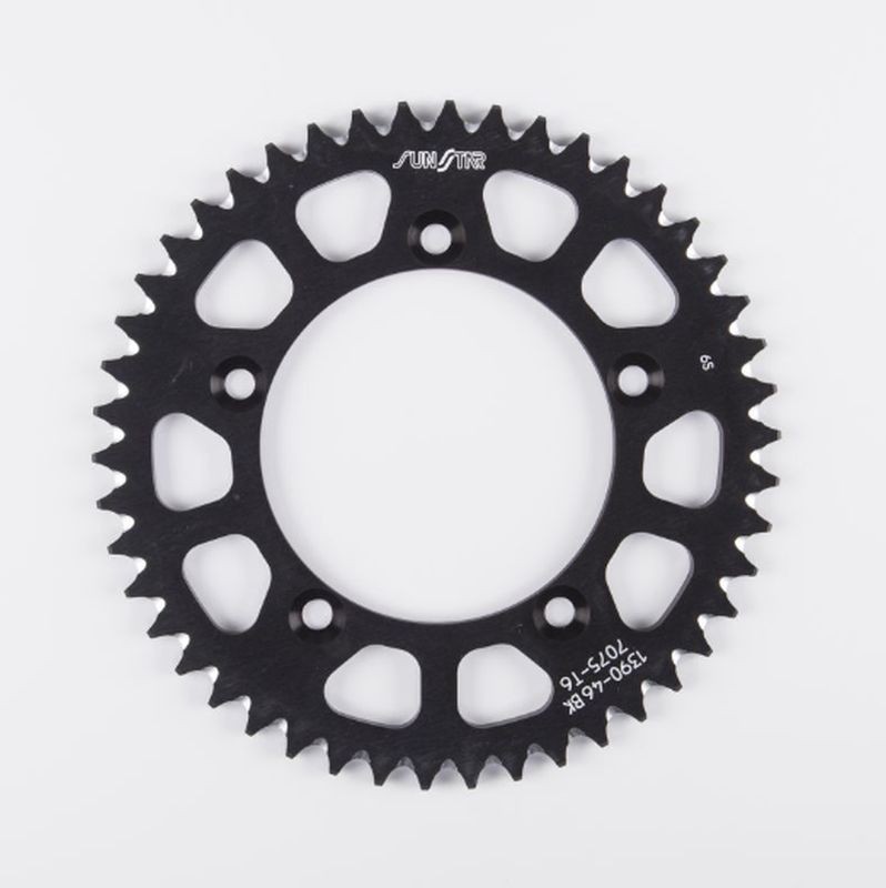 SUNSTAR ZĘBATKA TYLNA ALUMINIOWA (ERGAL) 4552 48 HUSQVARNA TC 65 '17-21, KTM SX 60/65 '98-21 (ŁAŃC. 420) (455248JT) KOLOR CZARNY - OFERTA SPECJALNA (1)