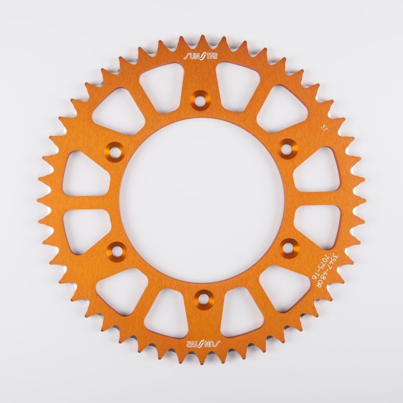 SUNSTAR ZĘBATKA TYLNA ALUMINIOWA (ERGAL) 899 51 HUSABERG TE 125 '12-14 (ŁAŃC. 520) (89951JT) KOLOR POMARAŃCZOWY - OFERTA SPECJALNA (1)