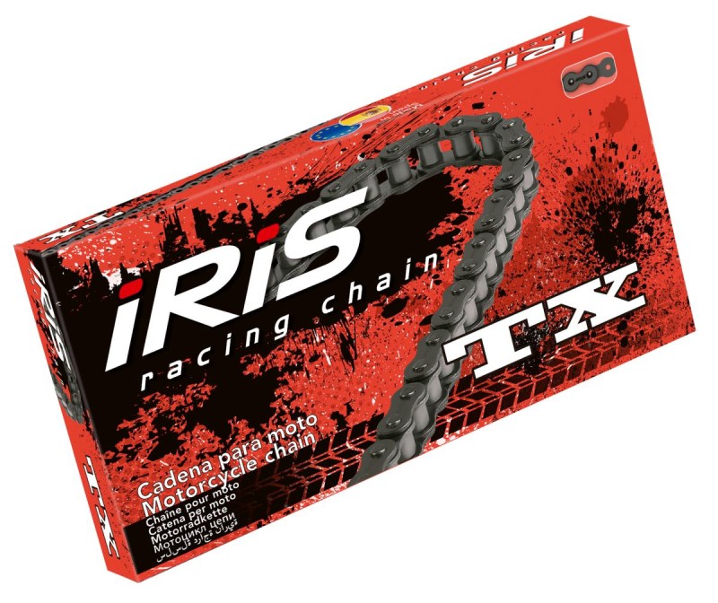 IRIS ŁAŃCUCH NAPĘDOWY 415 TX-136 (136-OGNIW) BEZ O-RINGÓW (OTWARTY + ZAPINKA) KOLOR CZARNY