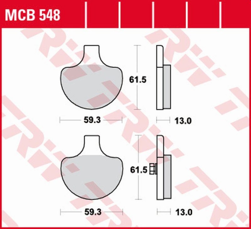 TRW ZF KLOCKI HAMULCOWE KH094 ORGANIC HARLEY-DAVIDSON 883/1000/1100/1200/1340/1450/1584/1800 '85-'09 PRZÓD (1)