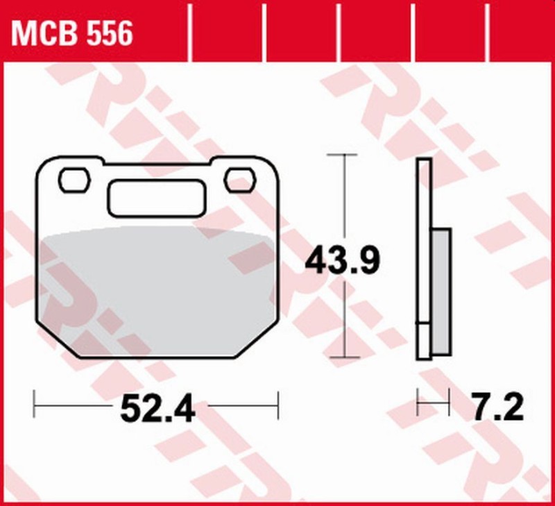 TRW ZF KLOCKI HAMULCOWE KH110 ORGANIC SUZUKI RG 80 GAMMA '85-'96, RG 125 GAMMA '85-'90 PRZÓD (1)