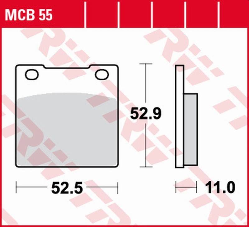 TRW ZF KLOCKI HAMULCOWE KH031 ORGANIC HONDA CB 250 '77-'84, CB/CM 400 '77-'81, CB 650 '79-'81, CB 750C/K '78-'83 PRZÓD (1)