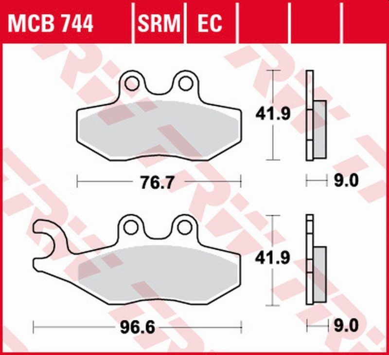 TRW ZF KLOCKI HAMULCOWE KH353 SINTER APRILIA SPORTCITY 2T 50 '08-'13, SPORTCITY 125 '05-'13, SR 125/300 '10-, DERBI BOULEVARD 50/125 '08-'17, PEUGEOT CITYSTAR 50 '14-, PIAGGIO FLY 50 2T/4T '05-'12, LIBERTY 50 2T/4T '09-'15 PRZÓD (1)