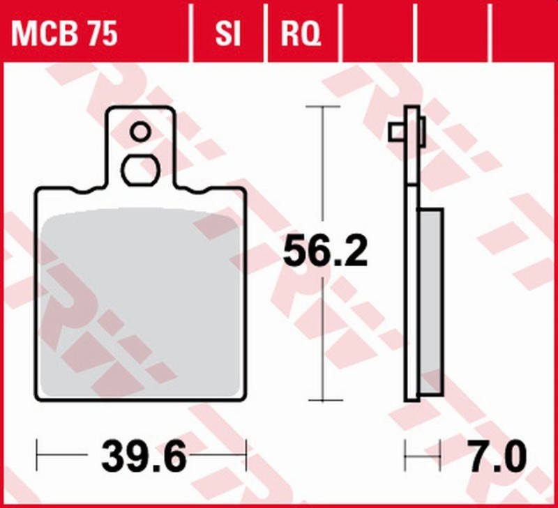 TRW ZF KLOCKI HAMULCOWE KH047 ORGANIC SPORT APRILIA AF-1 250 '90-, RS 250 '95-, DUCATI MONSTER 600/620/695/750/800/900/996/1000 '98-'08, MOTO GUZZI V75, V10, V11 '91-'06 TYŁ (1)