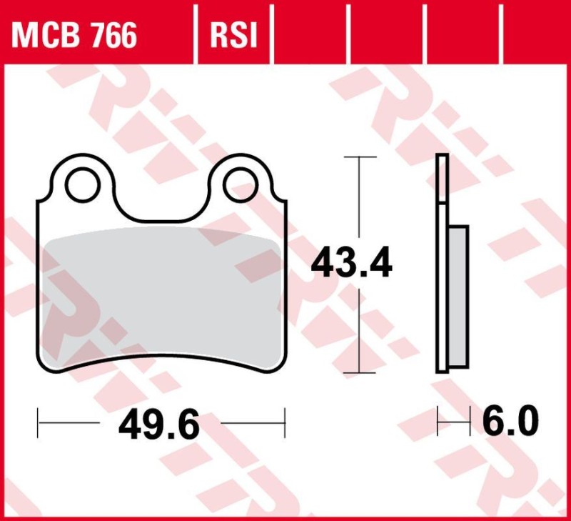 TRW ZF KLOCKI HAMULCOWE KH303 ORGANIC GAS GAS TXT 125/200/250/280/300 '04-'11, SHERCO TRIALS 125/250/290/320 '06-, HONDA COTA 300RR '16-, PRZÓD, AJP PR3 125/200 '08-'12, TYŁ (1)