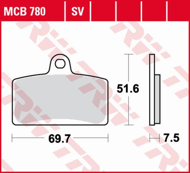 TRW ZF KLOCKI HAMULCOWE KH399 SINTER STREET APRILIA RS4 50/125 '11-, DERBI GPR 50 2T '09-'16, GPR 125 2T/4T '04-'16, PEUGEOT XR-7 50 '08-'11, RIEJU RS-3 50 '11-, PRZÓD (1)