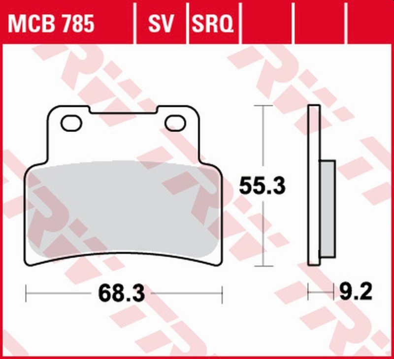 TRW ZF KLOCKI HAMULCOWE KH432 SINTER STREET APRILIA RS 125 '07-'13, SL 750 SHIVER/DROSODURO '07-'17, NA 850 MANA '07-'16, SL 900 SHIVER, SMV 900 DROSODURO '17-, YAMAHA MT 125, YZF 125R '14-, PRZÓD (1)
