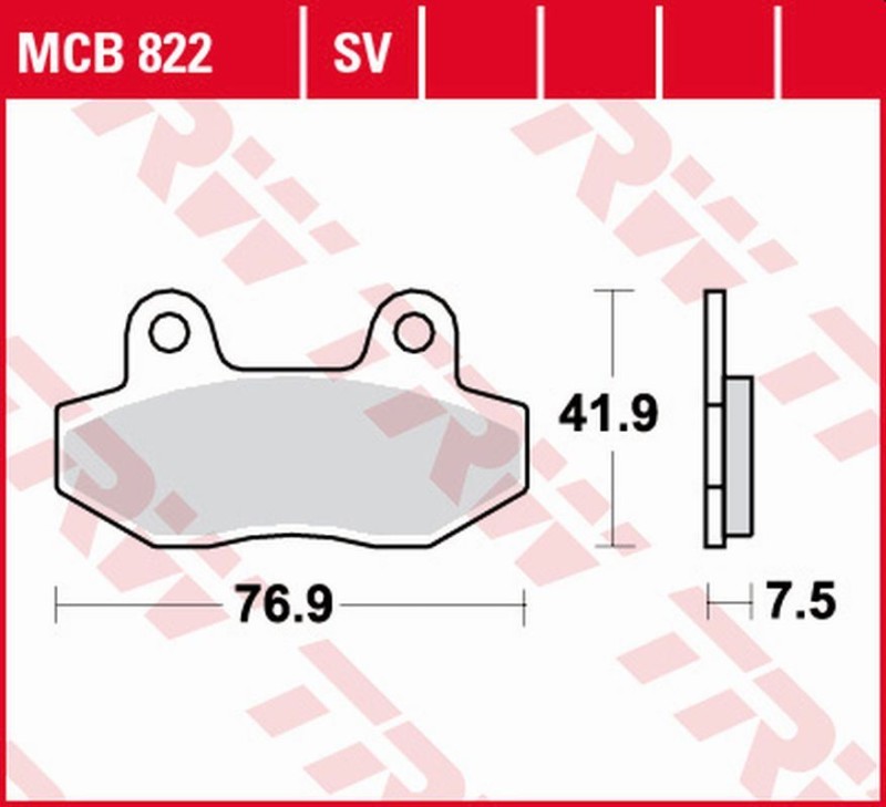 TRW ZF KLOCKI HAMULCOWE KH086 SINTER STREET HYOSUNG GT '03-'17, GV 125 '00-'17, XRX '99-'14, GT 250 '04-'14, GT 650 '04-, GV 650 '04-'10, SYM WOLF CLASIC 125 '04-'07 PRZÓD (1)