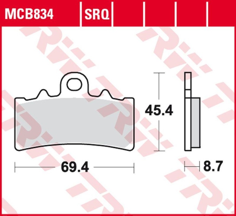 TRW ZF KLOCKI HAMULCOWE (KH606) ORGANIC BMW G 310GS/R 2016-, C 400GT/X 2018-, HUSQVARNA SVARTPILEN/VITPILEN 401 '17-, KTM DUKE 125 2011-, DUKE 200 12-17, DUKE 250 2017-, 390 ADVENTURE 2020-, DUKE 390 2013-, RC390 2014-, PRZÓD (1)