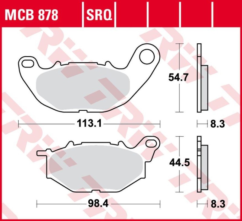 TRW ZF KLOCKI HAMULCOWE KH663 SINTER TRACK YAMAHA YZF 250R '15-, X-MAX 300 '18-, YZF R3 '15-, MT-03 '17-, PRZÓD (1)