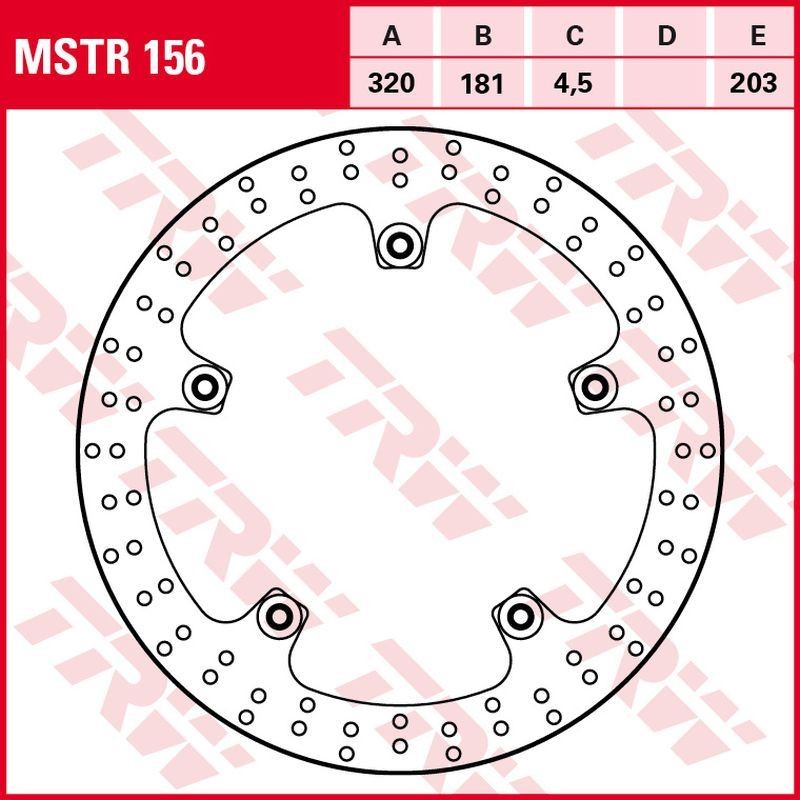 TRW ZF TARCZA HAMULCOWA PRZÓD BMW F 800R '15-, S 1000XR '15-'19, R-NINE T '13-, R 1200R/RT '13-'18, R 1250R/RT '19-, (320X181X4,5MM)