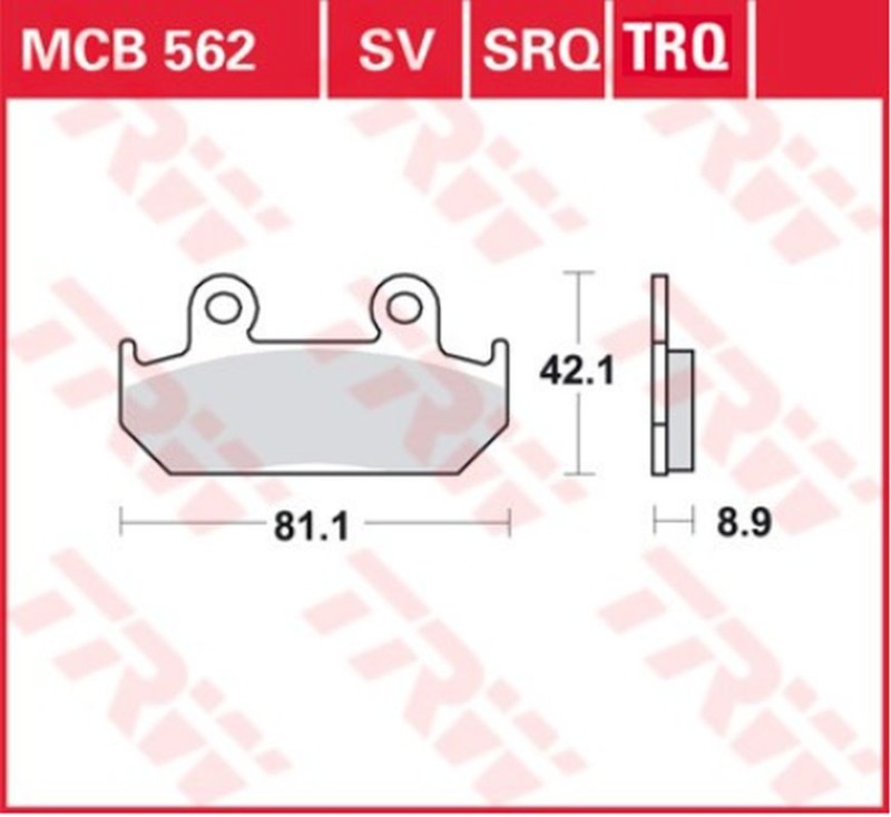 TRW ZF KLOCKI HAMULCOWE KH121 SINTER RACING HONDA CMX 450 86-89, CBR 600 87-94, XRV 750 AFRICA TWIN 90-92, PRZÓD (ZASTĘPUJĄ MCB562SRQ)(PROMOCJA) (1)