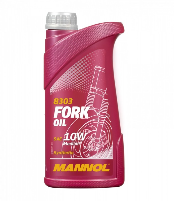 MANNOL OLEJ DO TELESKOPÓW / AMORTYZATORÓW / ZAWIESZENIA FORK OIL SAE 10W 1L (8303) (20) (1)