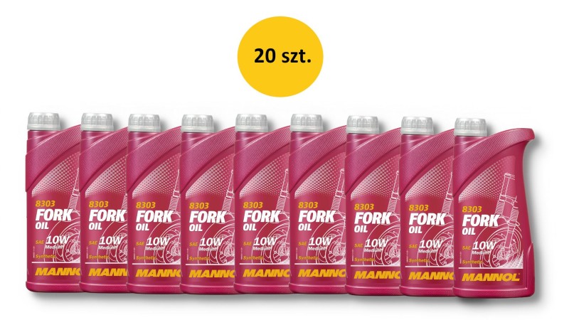 MANNOL OLEJ DO TELESKOPÓW / AMORTYZATORÓW / ZAWIESZENIA FORK OIL SAE 10W 1L - KARTON 20 SZTUK (PAKIET) (1)